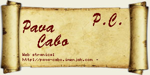 Pava Cabo vizit kartica
